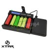 XTAR MC6C Punjač 18650 3.6V 3.7V Li-ion Litijum Baterija 21700 sa Šest Ležišta