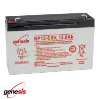 GENESIS NP12-6 6V 12Ah SLA VRLA AGM BATERIJA ENERSYS 3FM12 